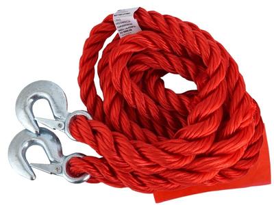 DMC Tow Rope Up To 4000 Kg Braided with Hooks, 4 M, Heavy Duty