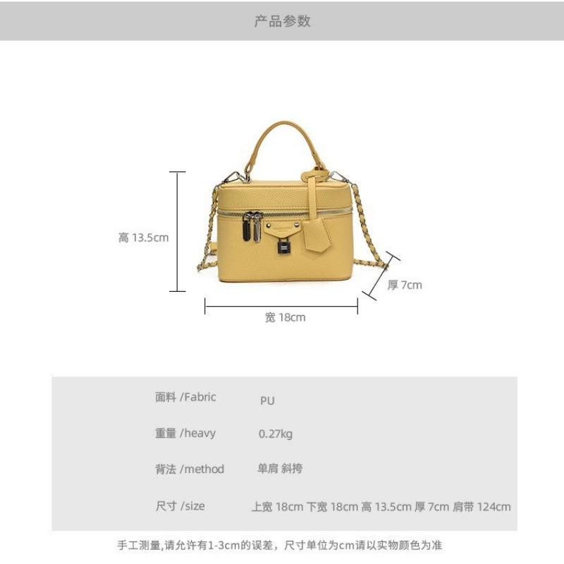 New small bag, female versatile hand carrying bucket bag, portable box bag, shoulder messenger bag.