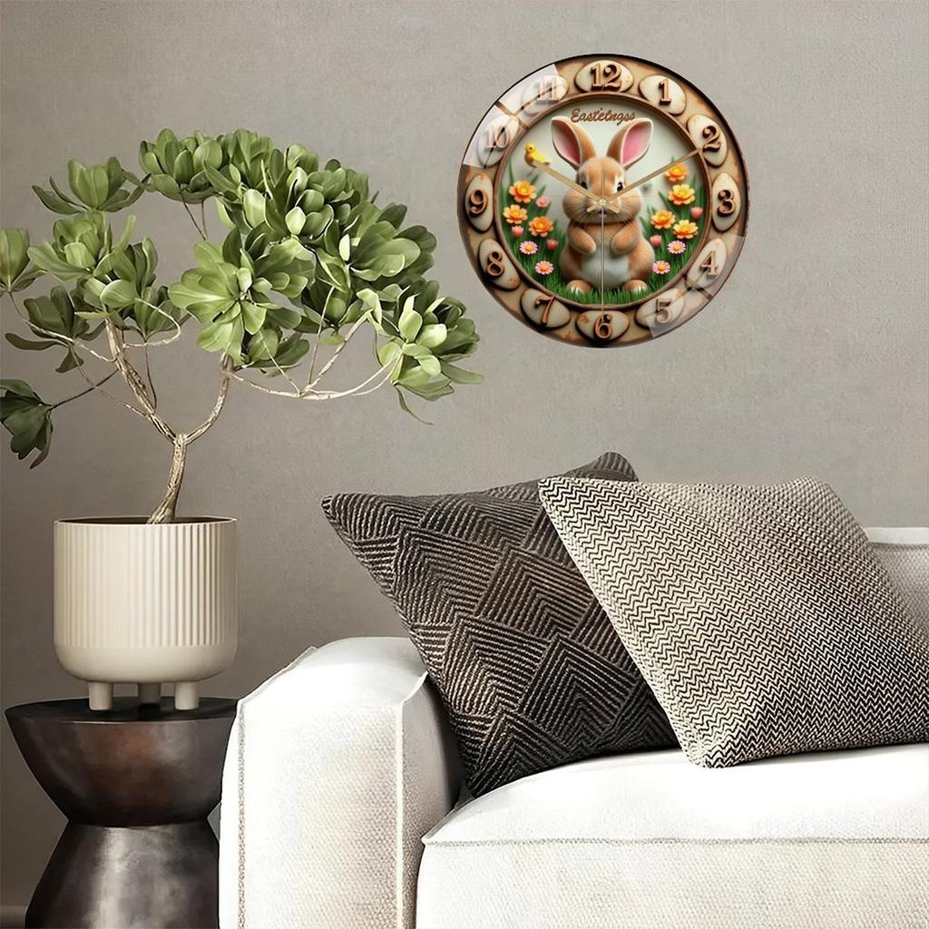 30x30cm Round Glass Wall Clock An Indispensable Item for a Well-Dressed Room