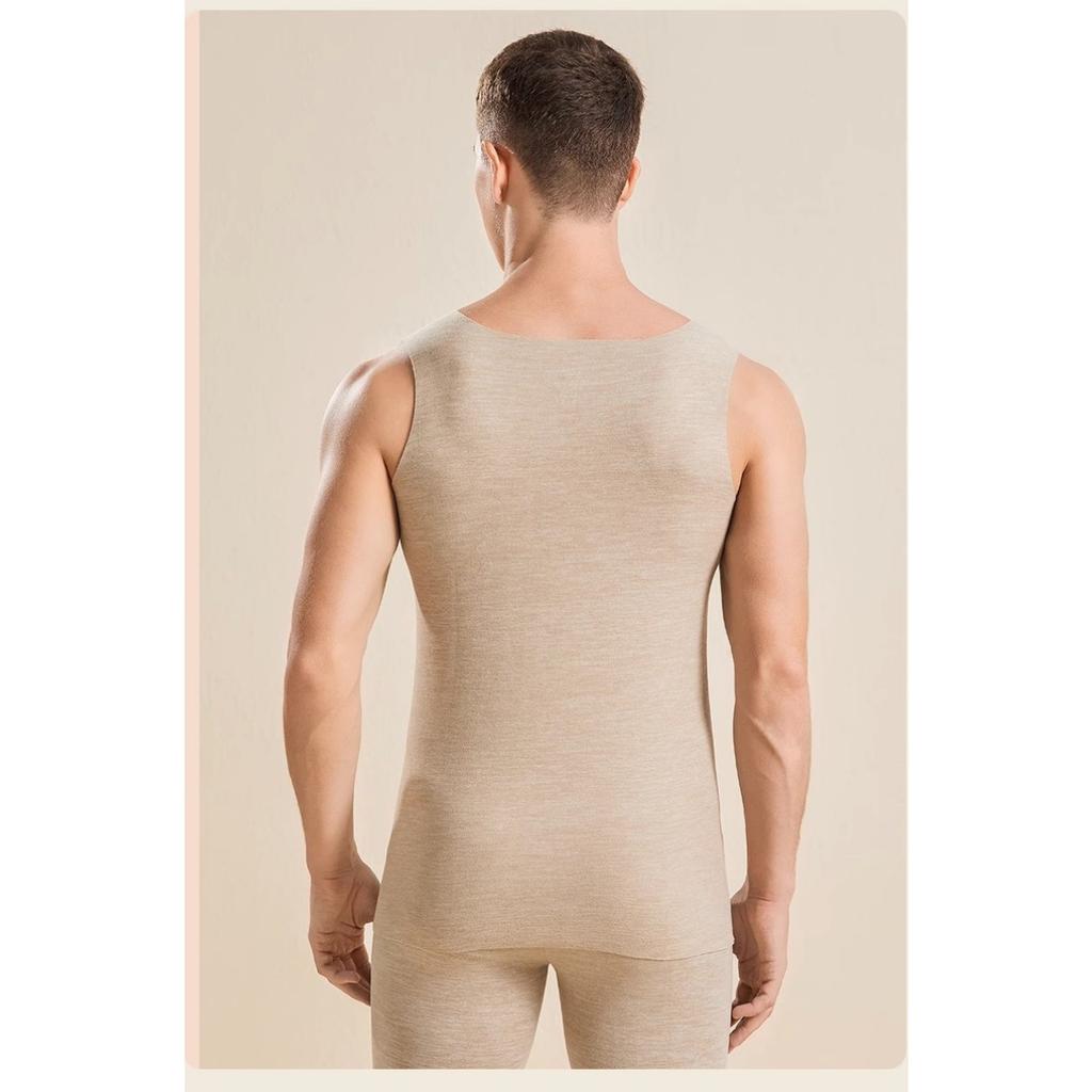 Imitation Wool and Silk Thermal Vest Underwear for Men and Women, Seamless Underwear, Bottom Vest, Autumn Coat with Double-sided German Suede
