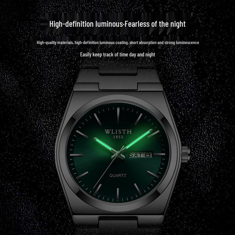 Ceas de mână elvețian ultra-subțire, luminos, rezistent la apă, cu quartz pentru bărbați