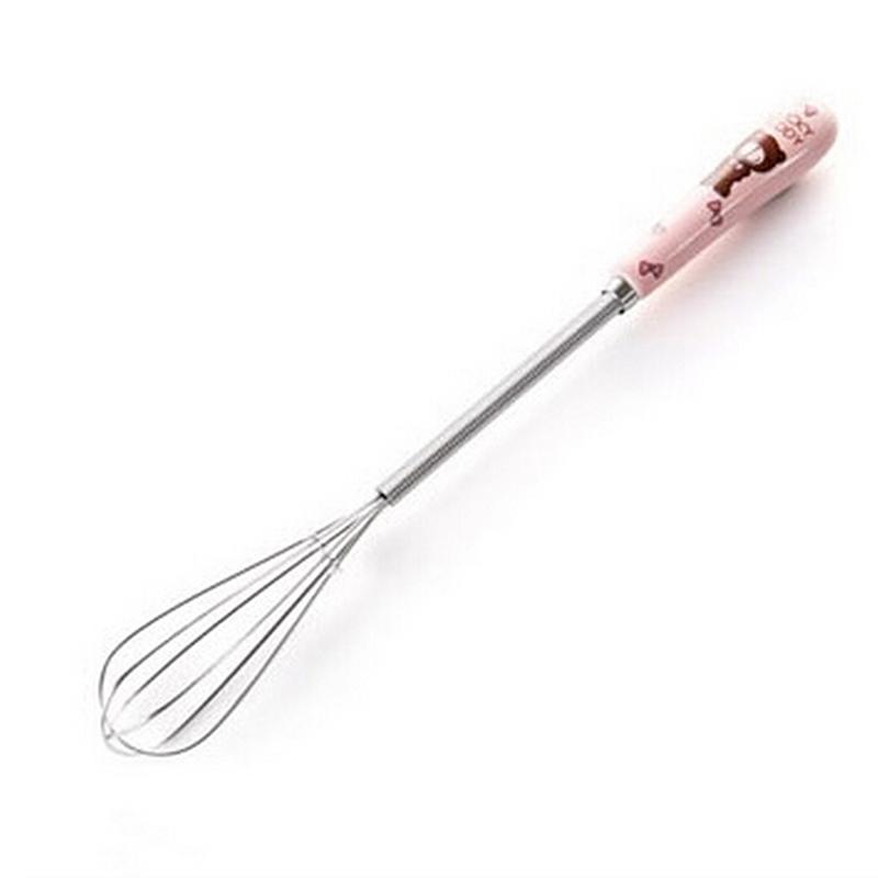 Chic New Handle Whisk Stainless Steel Kitchen Mixer Spherical Wire Egg Beater