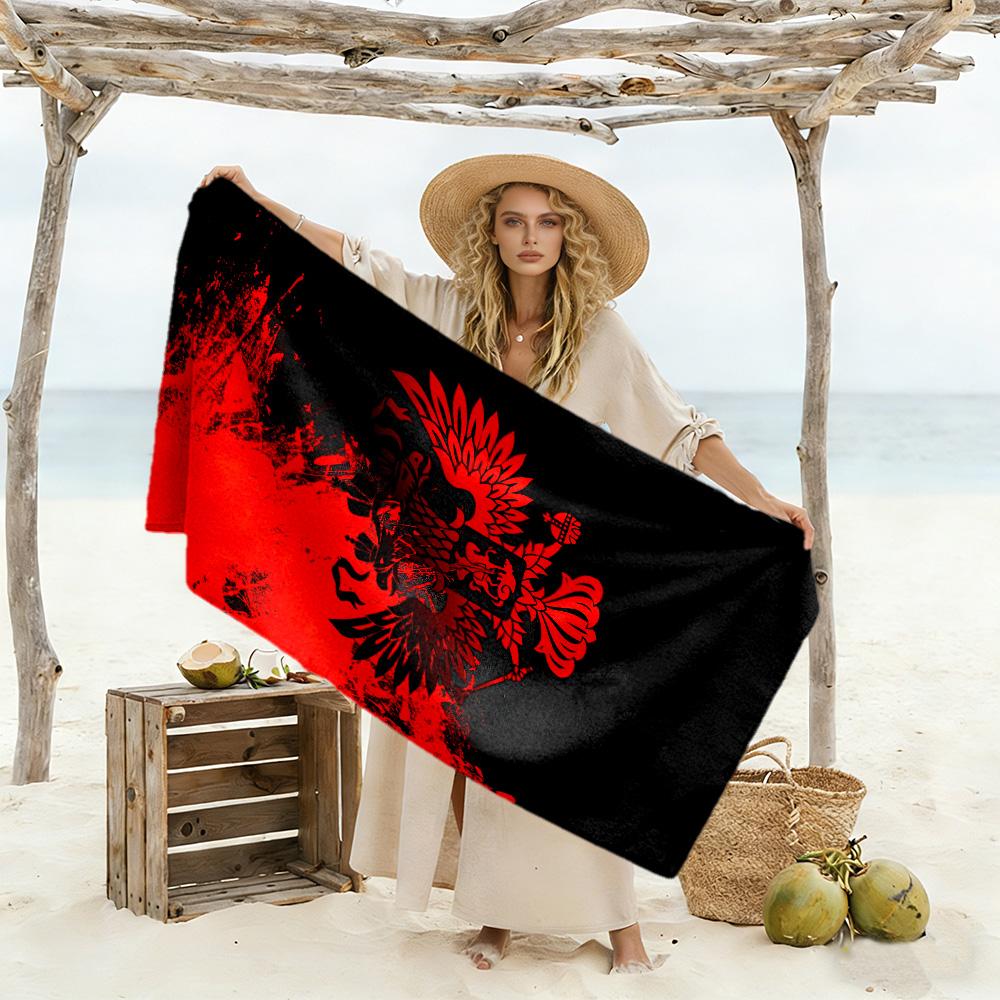 Russian Coat Of Arms Beach Towel Quick-Dry Soft Microfiber Comfortable Lightweight