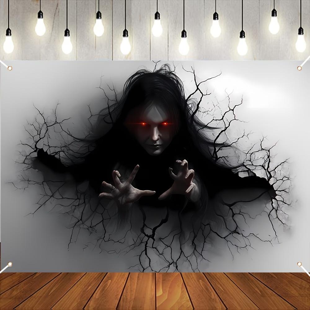Halloween Theme Party Witch Hat Photo Background Horror Witch Makeup Prop Background