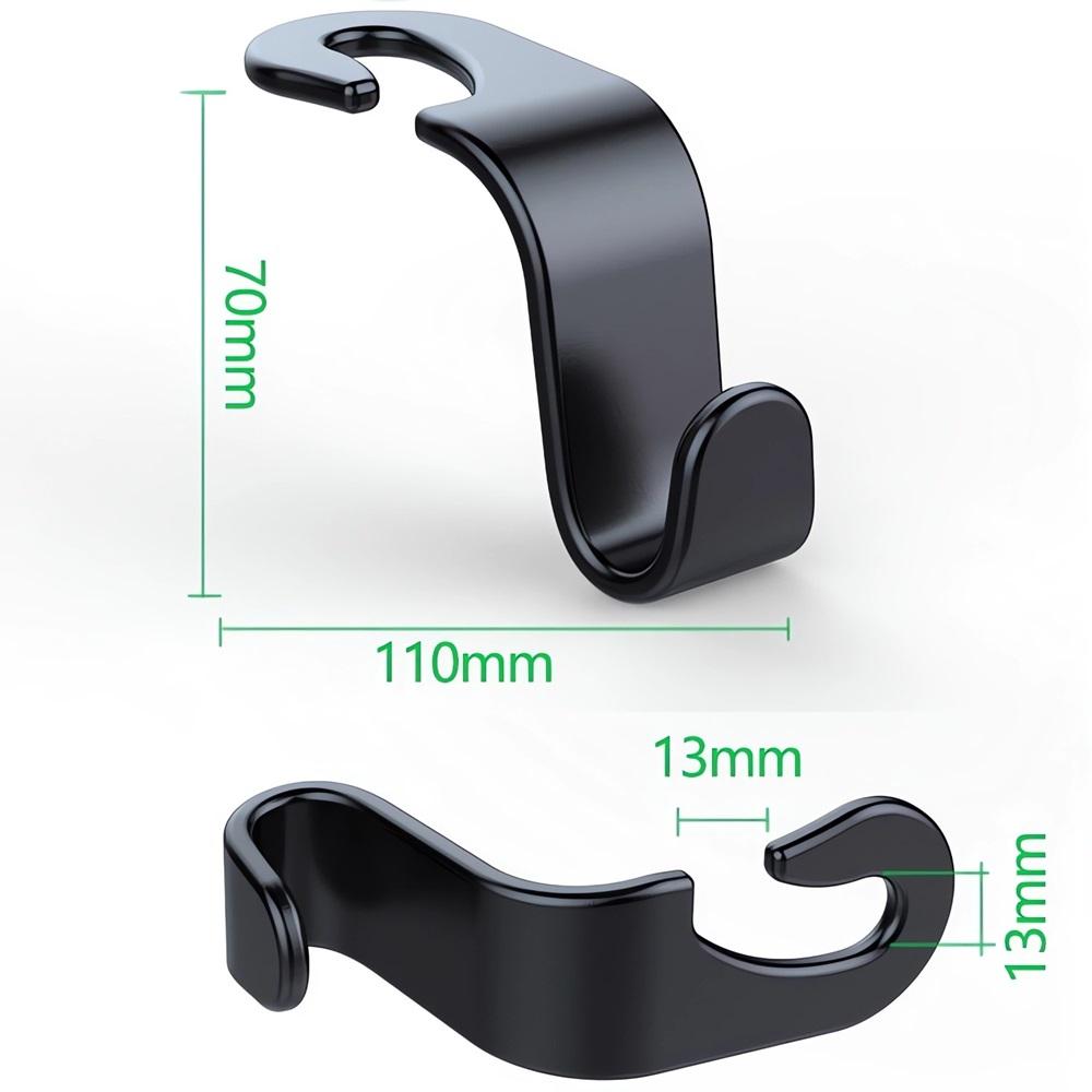 2pcs Creative Car Hook Seat Hanger Hooks Behind-seat Accessories Organizer Hook Bags Clothes Sundries Vehicle Interior Clip