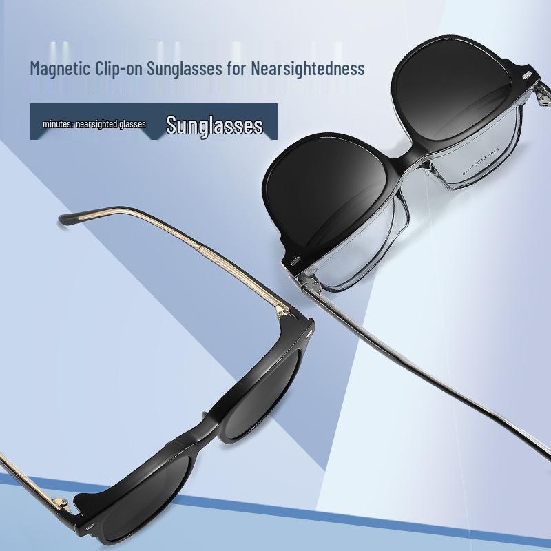 2024 Polarized Clip-On Myopia Sunglasses: Portable Dual-Use Flip-Up Design