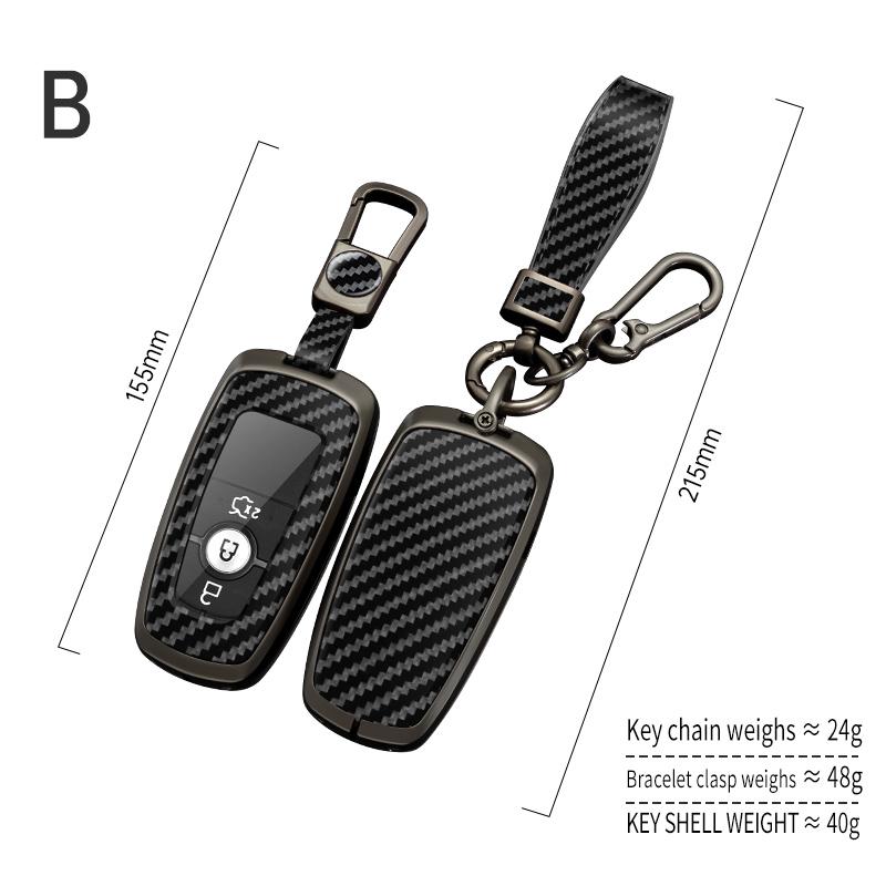 Styling Mouldings Alloy Car Remote Key Case Cover Protect Shell Bag For Ford Edge Fusion Mustang Explorer Escape F150 F250 F350