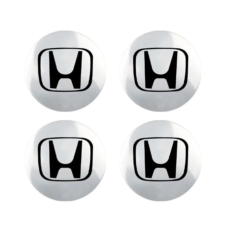 4Pcs 56mm Car Wheel Center Emblem Sticker Hub Cap Badge For Honda Mugen Power TypeR Jazz City Civic Accord FIT HRV XRV CRV GK5