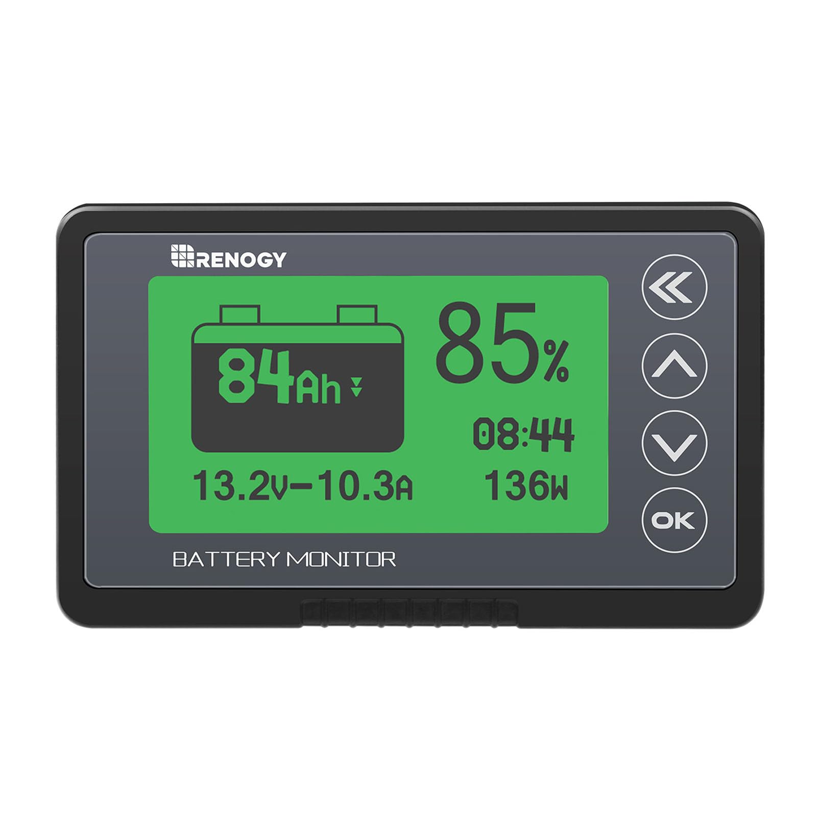 

Renogy Monitor Voltmeter and Voltage and Ampere Meter Essential for New Energy Ideal for Marine Power and Systems Ammeter, High-Precision Systems, чорний