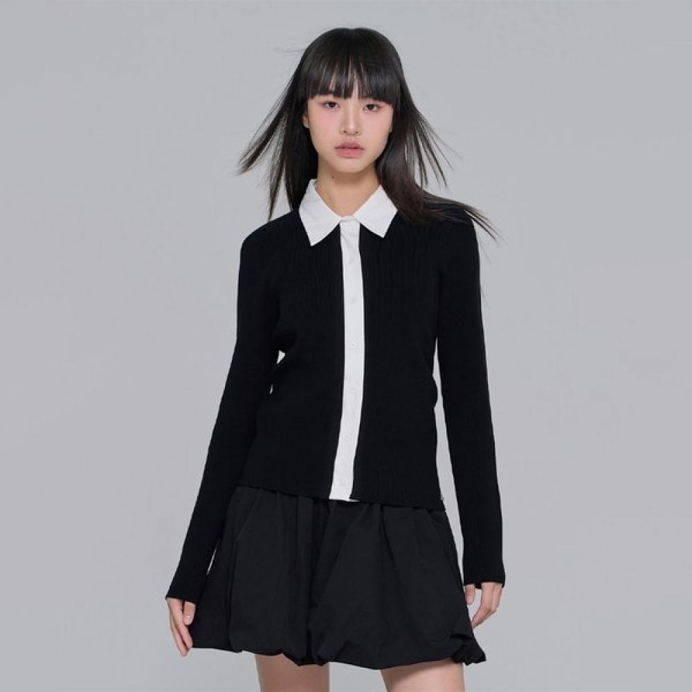 

Playboo Layered Shirt Cardigan Black M