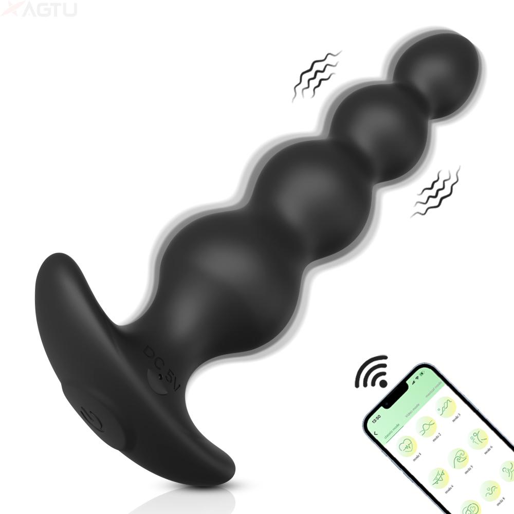 Anal Plug Vibrator Gay Butt Plug Big Dildo Anal Beads Vagina Vibrating Masturbation Tool Penetration Anal Toy Butt Plug Toys