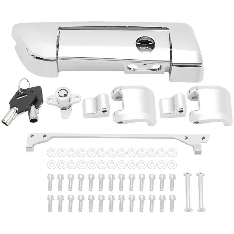 

Chrome Black Motorcycle Pack Trunk Lid Latch Lock Key Hardware Kits For Harley Touring Street Glide Road King Road Glide 2014-Up