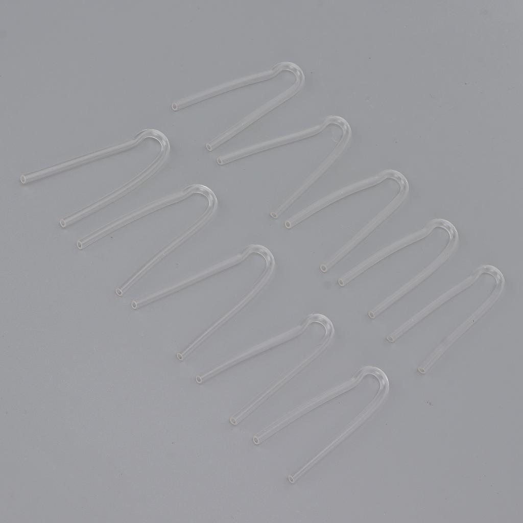 10Pcs Hearing Aid Tube R Type Replacement BTE Earmold Hearing Aid Tubes for Most Hearing Aids