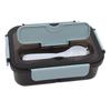 2 Compartments Bento Boxes 1100ml Large Capacity Bento Lunch Box for Student Workers Home School