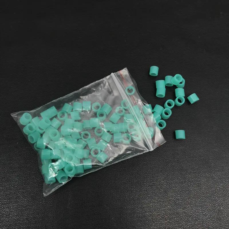 100 peças/pacote Anéis de Código Odontológico Reconhecimento de Cor Padrão Anéis Coloridos Silicone Macio Ajuste em Todos os Instrumentos de Mão Materiais Odontológicos