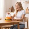 Creative Hamburger Shaped Tissue Box Cover Desktop Decoration Holder for Home Office Bathroom Kitchen Use