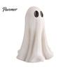 Durable Resin Autumn Display Cute White Ghost Statue, Big Eyes Figurine, Halloween Tabletop Decor, Child-Friendly Party Props Spooky Indoor