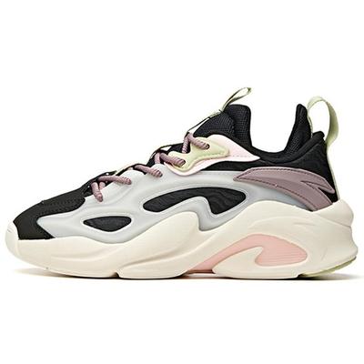 Bastard Wei Feng Slip Resistant Abrasion Resistant Low Top Chunky Sneakers Women's Black White Blue 122048081-3