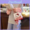 Hello Kitty Red Plaid Pattern Kids School Backpack With Breathable Canvas For Kindergarten