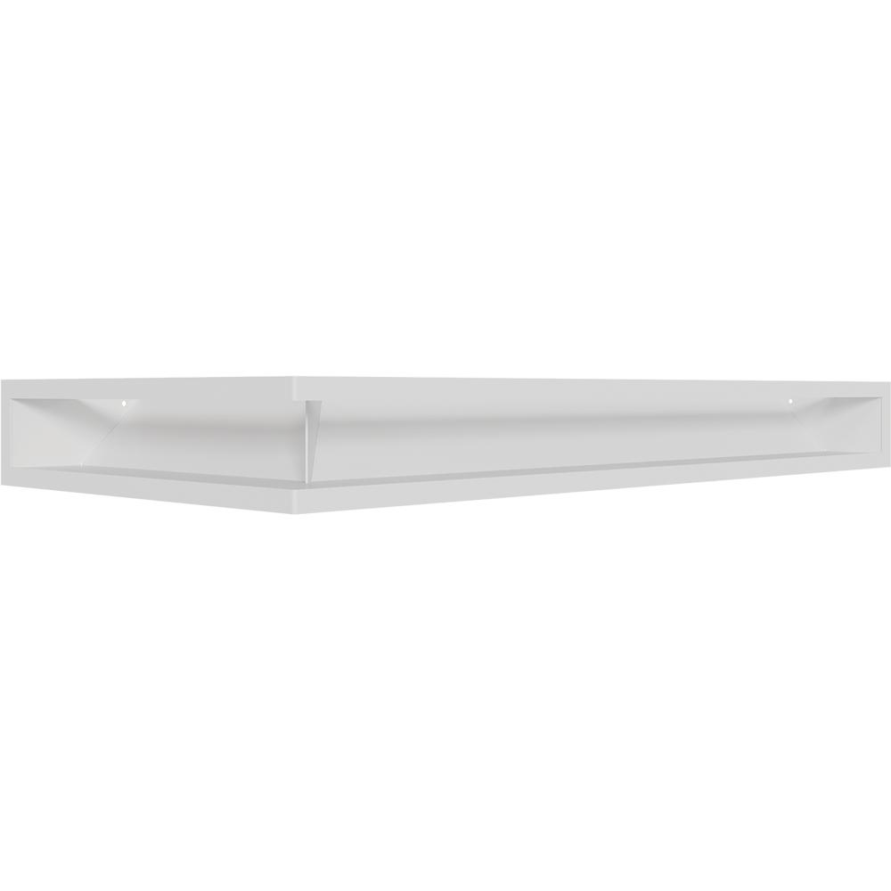 Fireplace grille KRATKI LUFT White 9x80x40 Right Ventilation Set of 2 pcs