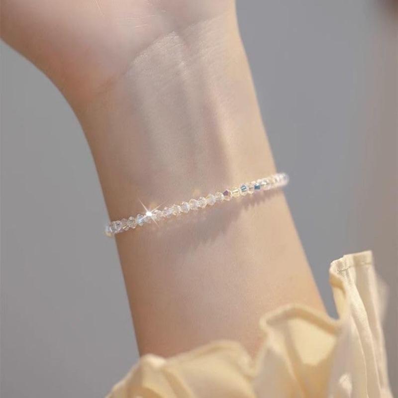 1 Pcs Aurora Crystals Stretch Beaded Bracelets for Women Trendy, Mother's Day Gifts for Her Jewelry