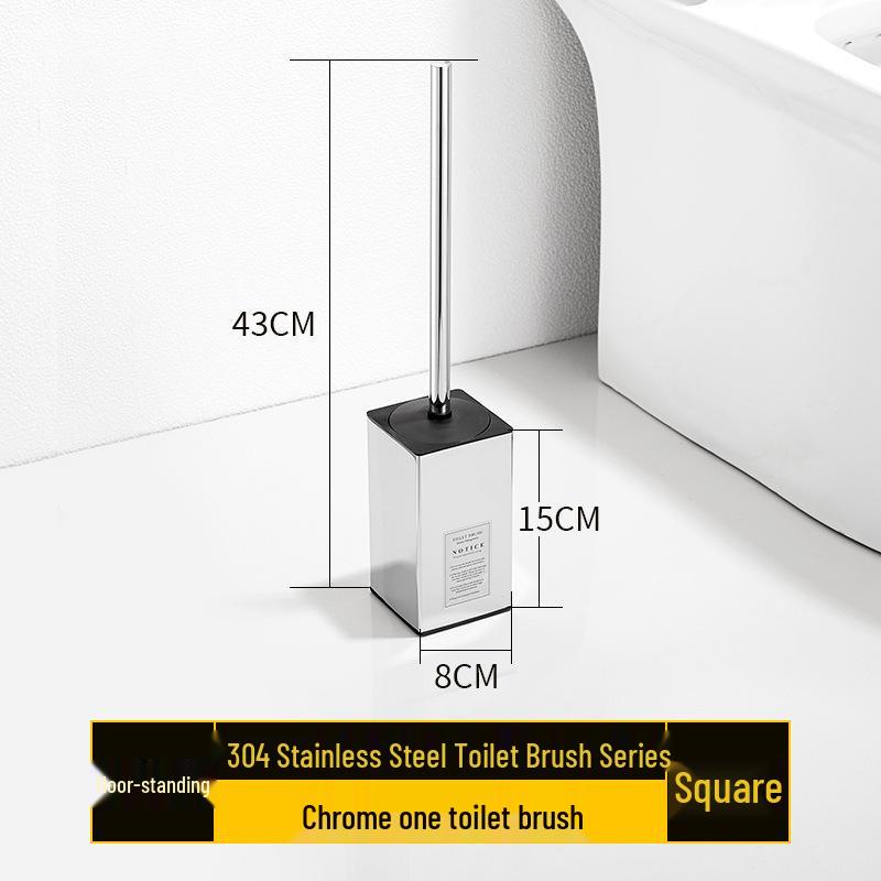 Nerezová ocel Stojací sada WC štětky - Štětka pro čištění bez mrtvého úhlu