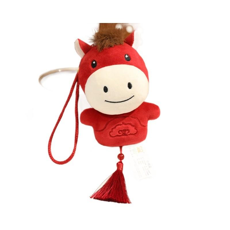 Plush Horse Cute Pendant With Tassel Decoration And Embroidery Design For Daily
