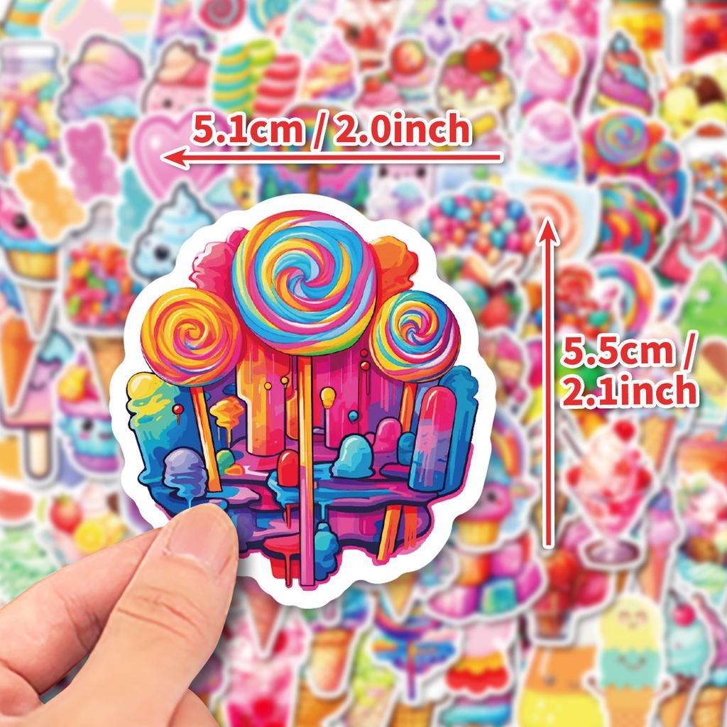 Macaron Color Dessert Stickers DIY Suitcase Hand Account Water Cup Decoration Children's Reward Stickers