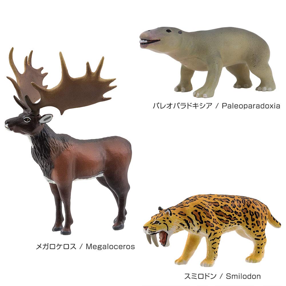 COLORATA 3D Encyclopedia Extinct Animals (Cenozoic) – Real Figure Box, 8 Figures + Multilingual Guide