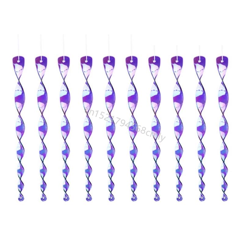 10Pcs Wind Bird Scareres Reflective Deterrents Sun Resistant Bird Scarers for Balcony and Yard Hanging 6XDE