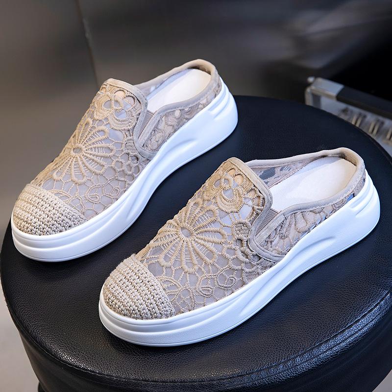 Fisherman Shoes Half Slippers Women's Summer Wear 2025 New Summer Fashion Lightweight Casual Flat-bottomed Bag Head Women's Shoes Sandals