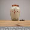 Creative Ceramic Tea Canister Hand-painted with Bamboo and Flowers Sealed Jar for Kitchen Food Nuts Herbal Storage Home Decor