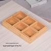 ZISIZ Bamboo Six-Grid Serving Tray