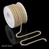 1 Yard 2 Reihen 1 Reihe Kristall Strass Kette Aufnähen Aufkleben Perlen Besatz Kupfer Kette Für Kleidung DIY Schmuckherstellung Zubehör