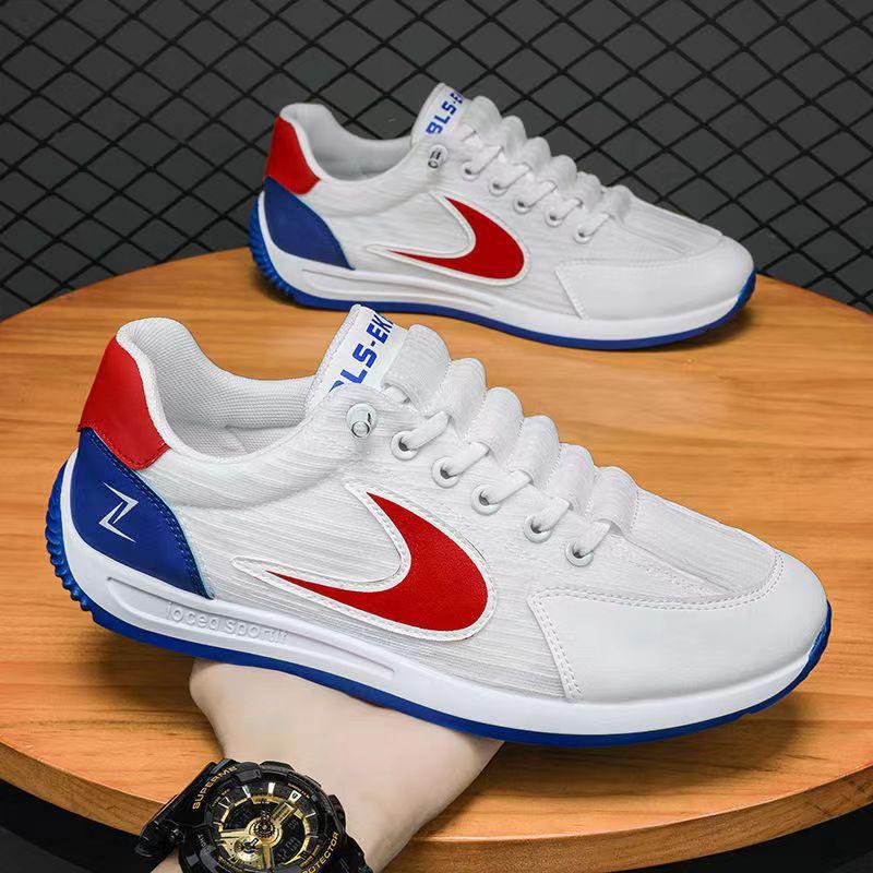 

Мужская обувь весна дышащая сетка белые туфли трендовые с мягкой подошвой кроссовки спортивные повседневные модные туфли Форреста Гампа 39