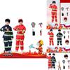 Kid's Fireman Uniform Costume Set For Kindergarten Role Play