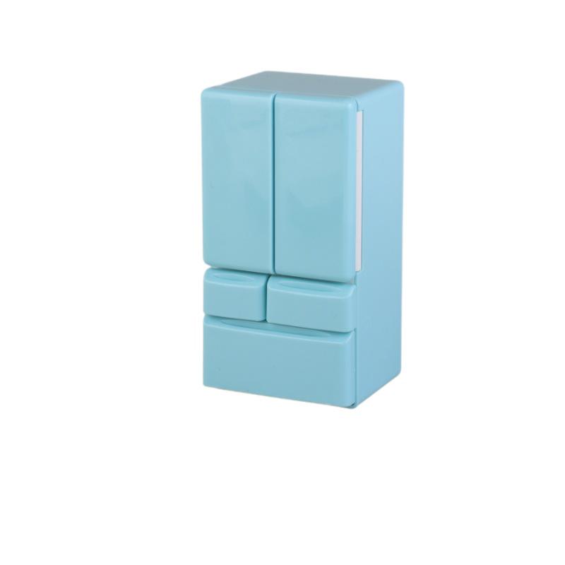 Miniature Dollhouse Double Door Refrigerator 1:12 Scale Kitchen Scene Toy
