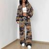 Camouflage Style Autumn and Winter New European and American Women's Clothing Outdoor Fashion Suit Women