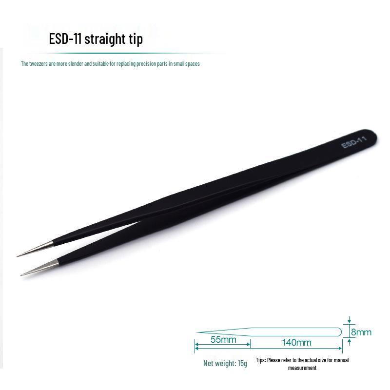DIY Stainless Steel Curved Tip Anti-static Tweezers for Bird's Nest Handling and Eyelash Extensions