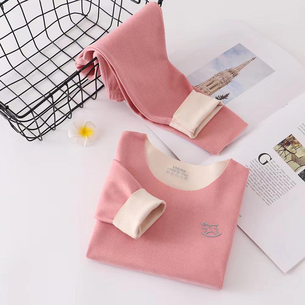 Children's Fleece-Lined Double-Sided Warm Underwear Set