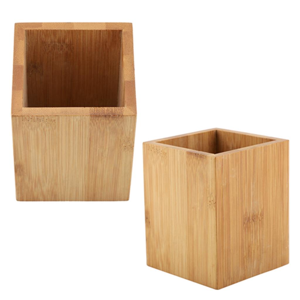 Bam os Pen Holder  , Minimalist Wooden Desk Storage Cup for   School Supplies, Sustainable Nature Pencil Stand with   Container