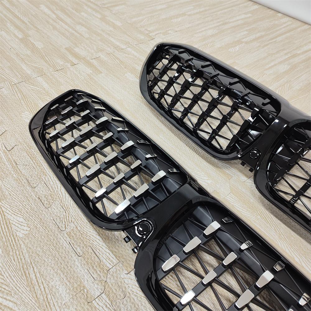 Front Bumper Hood Kidney Grill Racing Grilles Replacement Black Diamond Meteor Style For BMW 3 Series G20 G21 2019-2022 Pre-LCI
