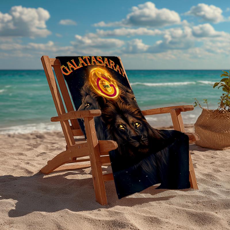 Galatasaray Fashion Beach Towel: Ideal for Summer Adventures Soft, Absorbent and Quick Drying Suitable for Swimming and Bathing