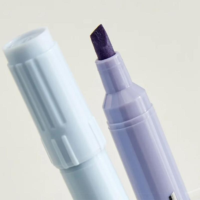 4Pcs Highlighter Double Head Marker Pen High-Value Gradient Color Student Markers Cute Highlighters Stationery Supply