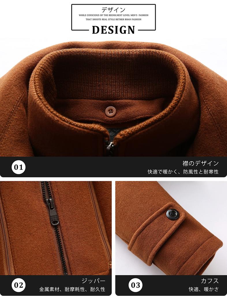 FHLHY Chesterfield Wool Business Winter Cold and Windproof Men's Coat, Thick, Autumn/Winter Jacket, Men's Coat,