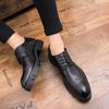 Fashion New Arrival Mens Casual Leather Shoes Thick Soled Formal Shoes Fashion Brogue Shoes Elegant Leisure Walk Oxford Male Shoes Adult