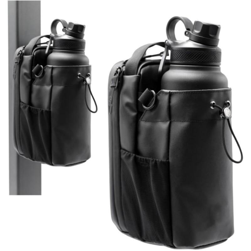 Magnetic Fitness Water Bottle Bag - Large Capacity Crossbody with Strong Magnet