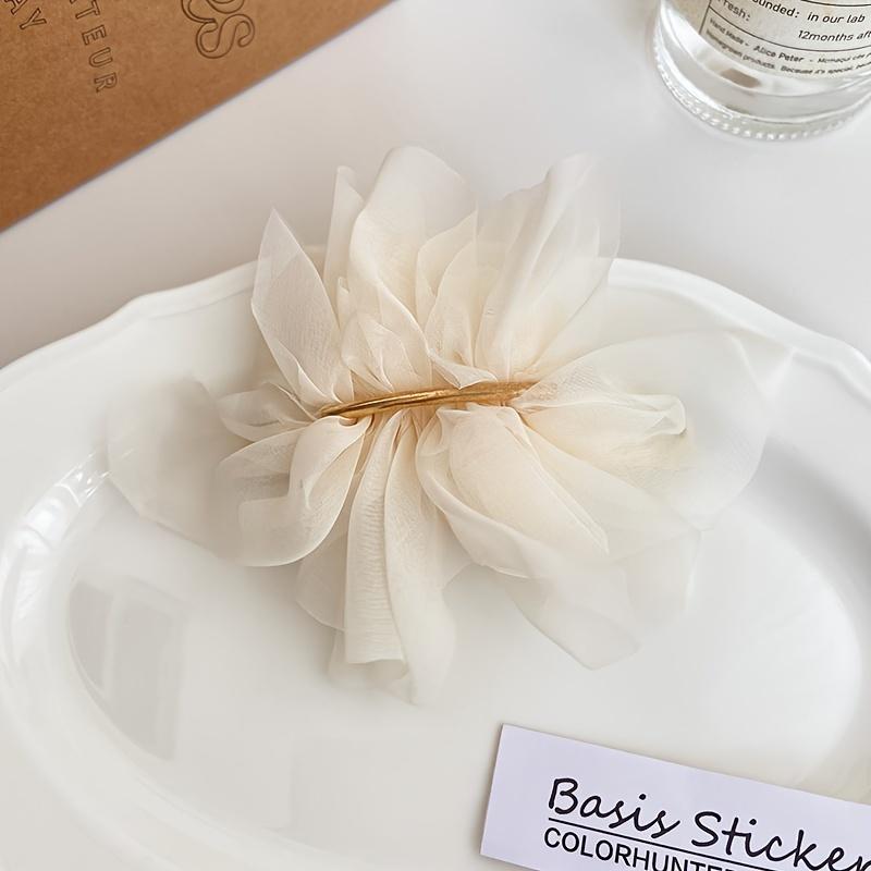 1PC Elegant Flower Shaped Hair Clip Back Head Ponytail Clip Women Daily Outfit Hair Accessories
