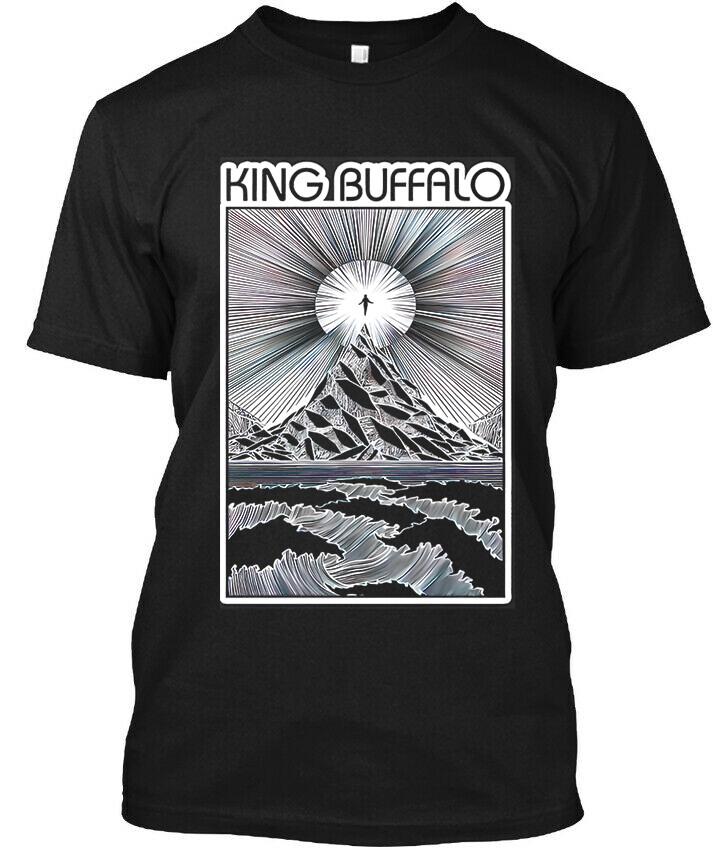 Neu! Beliebtes King Buffalo Amerikanische Musik Retro Kunst Grafik Logo T-Shirt S-5XL