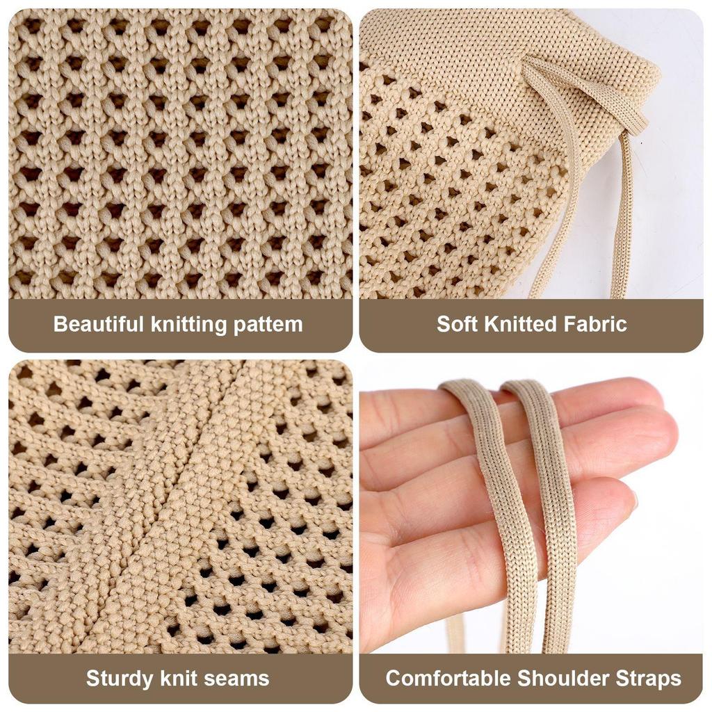 Summer Lightweight Basket Weave Crossbody Bag Stylish Simple Fashion Trend Beach Bag City Casual Style Dual Shoulder Strap